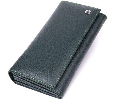 Модний гаманець для жінок із натуральної шкіри ST Leather 23099 Зелений