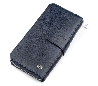 Чоловічий гаманець ST Leather 18454 (ST128) шкіряний Синій