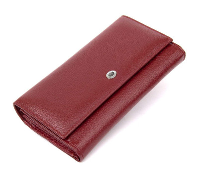Сучасний гаманець для жінок ST Leather 19392 Темно-червоний