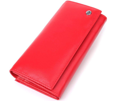 Красивий гаманець для жінок з монетницею із натуральної шкіри ST Leather 23105 Червоний