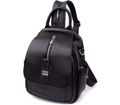 Жіночий рюкзак з натуральної шкіри Vintage 23058 Чорний