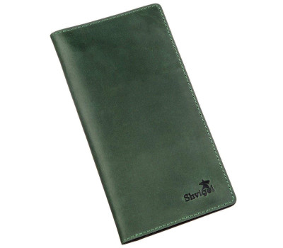 Гаманець унісекс вертикальний Crazy horse SHVIGEL 16197 Зелений