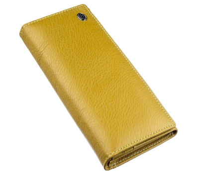 Класичний гаманець для жінок на магніті ST Leather 18871 Гірчичний