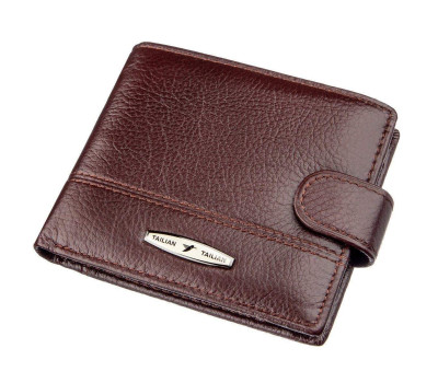 Гаманець горизонтальний чоловічий флотар шкіряний TAILIAN 19009 Коричневий