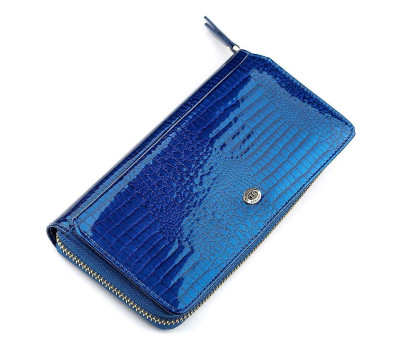 Гаманець жіночий ST Leather 18435 (S7001A) лакований Синій