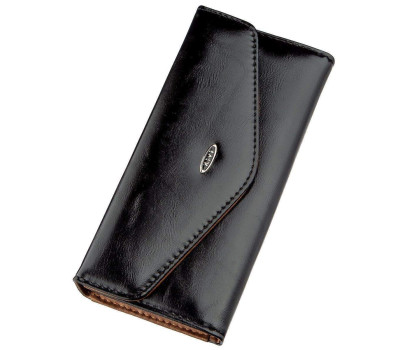 Гаманець жіночий з гладкої екошкіри KIVI 19073 Чорний