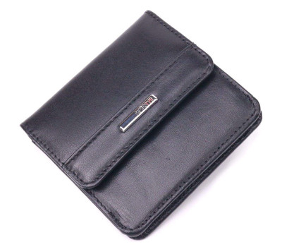 Компактний жіночий гаманець із натуральної гладкої шкіри KARYA 21432 Чорний