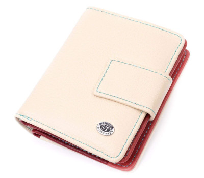 Жіночий гаманець із натуральної шкіри вертикального формату ST Leather 19440 Білий