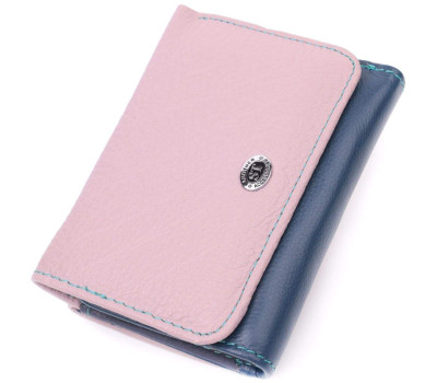 Практичний гаманець для дівчат із натуральної шкіри ST Leather 22496 Різнокольоровий