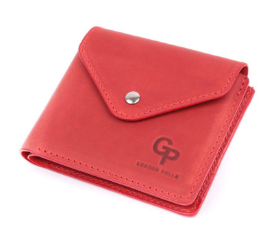 Жіночий гаманець з матової натуральної шкіри GRANDE PELLE 16804 Червоний