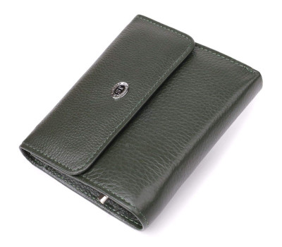 Жіночий гаманець середнього розміру із натуральної шкіри ST Leather 23074 Зелений