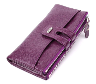 Яскравий жіночий гаманець з натуральної шкіри CANPELLINI 20873_1 Фіолетовий
