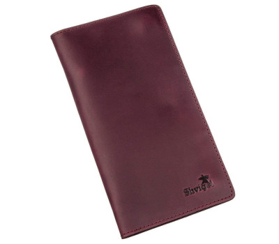 Гаманець жіночий на кнопках шкіряний матовий SHVIGEL 16196 Бордовий