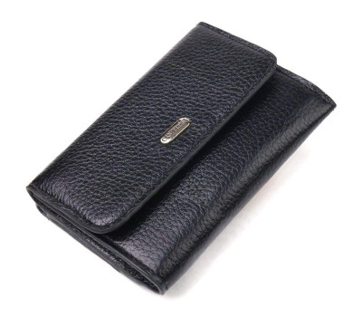 Класичний жіночий гаманець із натуральної шкіри флотар CANPELLINI 21591 Чорний