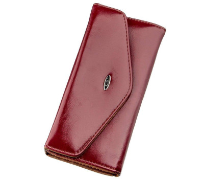 Гаманець жіночий з гладкої екошкіри KIVI 19071 Малиновий