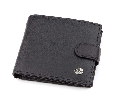 Чоловічий гаманець ST Leather 18339 (ST138) дуже стильний Чорний