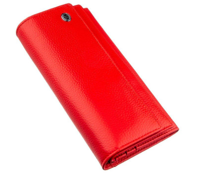 Яскравий жіночий гаманець на кнопці ST Leather 18954 Червоний