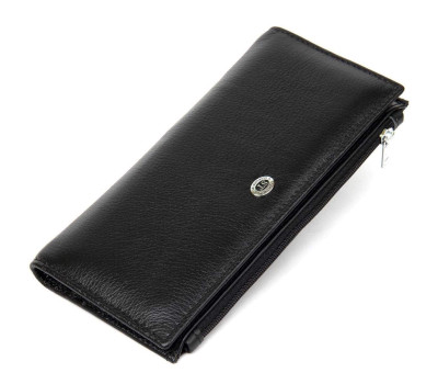 Практичний жіночий шкіряний гаманець ST Leather 19378 Чорний