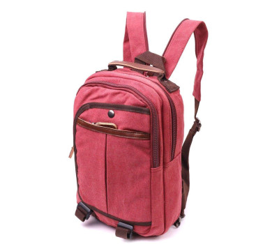Оригінальний рюкзак з текстилю 21256 Vintage Малиновий