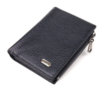 Невеликий вертикальний гаманець з натуральної шкіри CANPELLINI 21671 Чорний