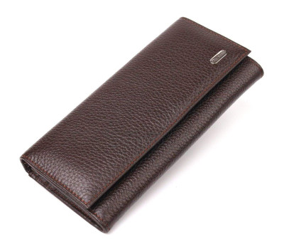 Жіночий стильний гаманець із натуральної зернистої шкіри CANPELLINI 21629 Коричневий