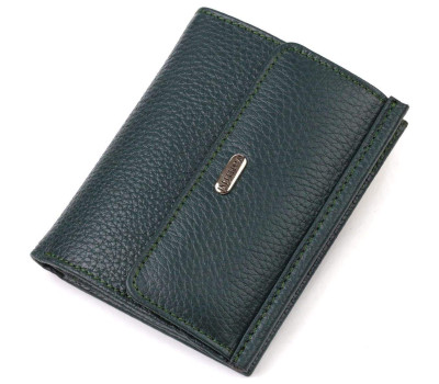 Місткий гаманець для жінок середнього розміру з натуральної шкіри CANPELLINI 21812 Зелений