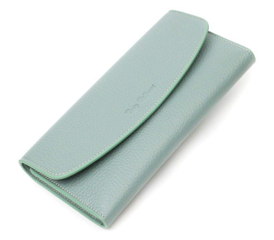 Чудовий жіночий гаманець із монетницею на блискавці з натуральної шкіри Tony Bellucci 21968 Сіро-зелений