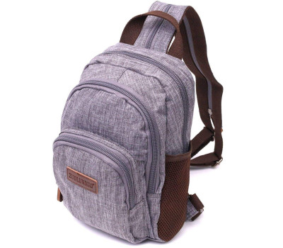 Сучасний рюкзак з поліестру з великою кількістю кишень Vintage 22149 Сірий