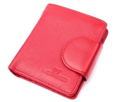 Жіночий яскравий гаманець вертикального типу із натуральної шкіри ST Leather 22453 Червоний