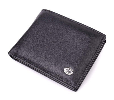 Гаманець-затиск з натуральної шкіри ST Leather 22476 Чорний