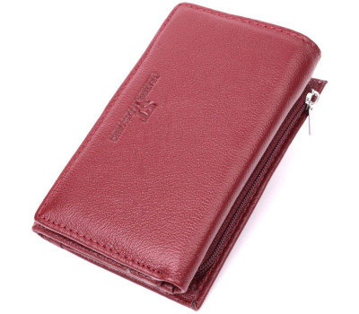 Шкіряний жіночий гаманець у три додавання ST Leather 22489 Бордовий