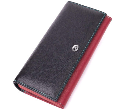 Місткий гаманець для прекрасних жінок із натуральної шкіри ST Leather 22517 Різнокольоровий