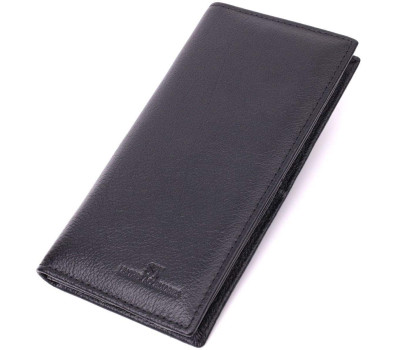 Місткий вертикальний жіночий гаманець на магнітах із натуральної шкіри ST Leather 22540 Чорний