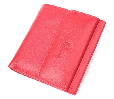 Яскравий невеликий жіночий гаманець з монетницею з натуральної шкіри ST Leather 22543 Червоний