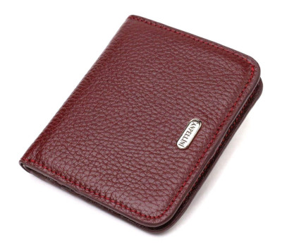 Ідеальний жіночий гаманець невеликого розміру з натуральної шкіри CANPELLINI 21802 Бордовий