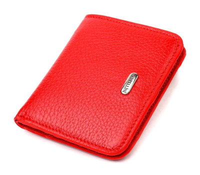 Чудовий жіночий гаманець невеликого розміру з натуральної шкіри CANPELLINI 21803 Червоний