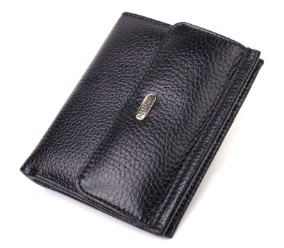 Гаманець для жінок середнього розміру з натуральної шкіри CANPELLINI 21817 Чорний