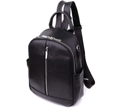 Жіночий рюкзак з натуральної шкіри Vintage 23057 Чорний