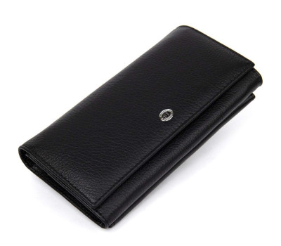 Добротний жіночий гаманець ST Leather 19375 Чорний
