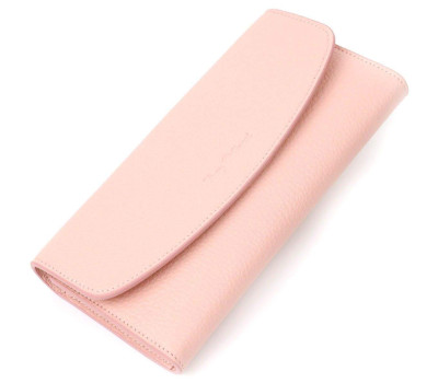 Оригінальний жіночий гаманець з монетницею на блискавці з натуральної шкіри Tony Bellucci 21963 Пудровий