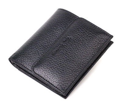 Компактний жіночий гаманець з місткою монетницею на кнопці з натуральної шкіри Tony Bellucci 22010 Чорний