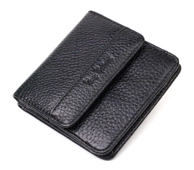 Чоловічий компактний гаманець з натуральної шкіри Tony Bellucci 22040 Чорний