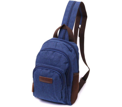 Надійний рюкзак з поліестру з великою кількістю кишень Vintage 22146 Синій