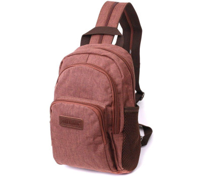 Невеликий рюкзак з поліестру з великою кількістю кишень Vintage 22150 Коричневий