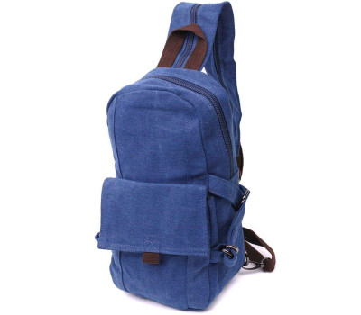 Функціональний текстильний рюкзак у стилі мілітарі Vintagе 22181 Синій