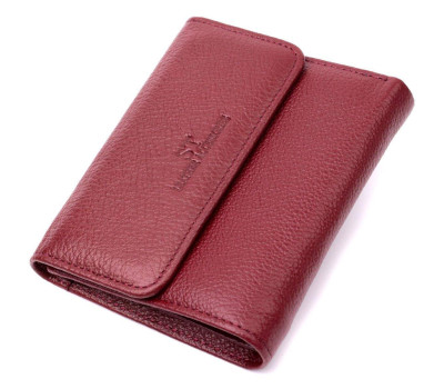 Шкіряний жіночий гаманець з монетницею ST Leather 19492 Бордовий