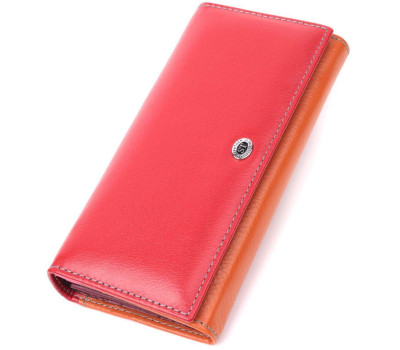 Великий гаманець для прекрасних жінок із натуральної шкіри ST Leather 22518 Різнокольоровий