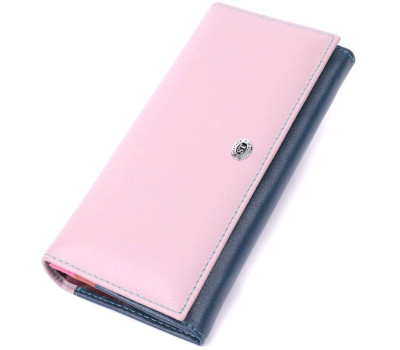 Жіночий практичний гаманець з натуральної шкіри ST Leather 22521 Різнокольоровий