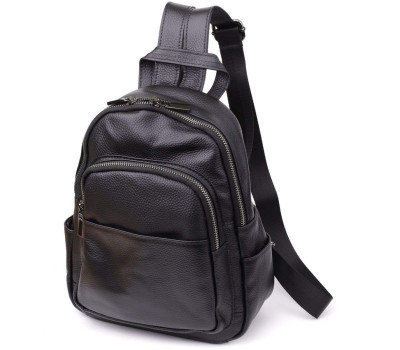 Жіночий рюкзак з натуральної шкіри Vintage 23062 Чорний