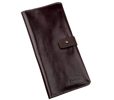 Гаманець вертикальний зі шкіри Алькор SHVIGEL 16202 Коричневий